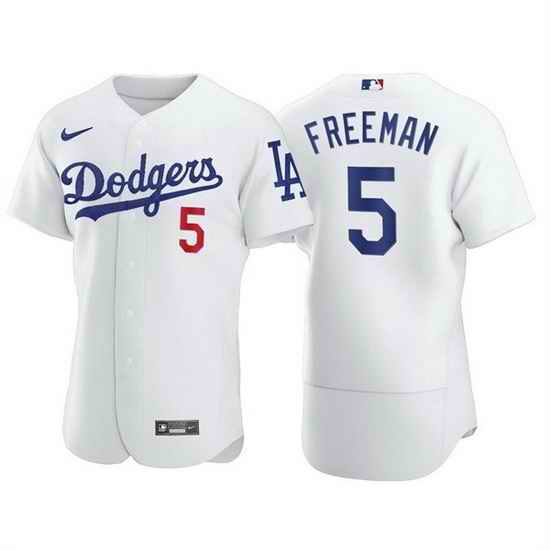 Men Los Angeles Dodgers #5 Freddie Freeman White Flex Base Stitched jersey->los angeles dodgers->MLB Jersey