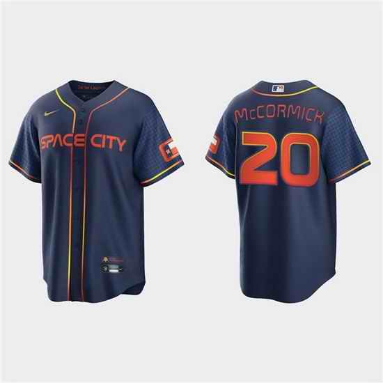 Men Houston Astros #20 Chas McCormick 2022 Navy City Connect Cool Base Stitched jersey->houston astros->MLB Jersey