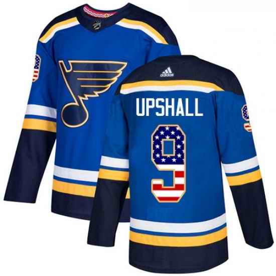 Youth Adidas St Louis Blues #9 Scottie Upshall Authentic Blue USA Flag Fashion NHL Jersey->youth nhl jersey->Youth Jersey