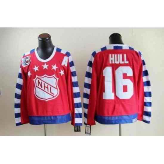 ST.Louis Blues #16 Brett Hull all star 75th Anniversary RED CCM Jersey->st.louis blues->NHL Jersey