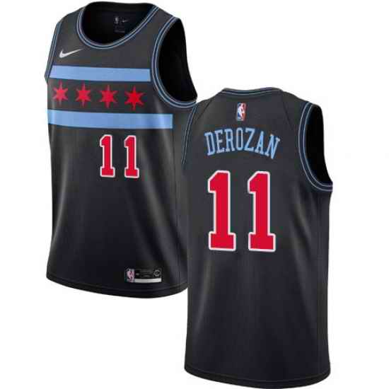 Nike Chicago Bulls #11 Demar Derozan Black NBA Swingman City Edition 2018 19 Jersey->chicago bulls->NBA Jersey
