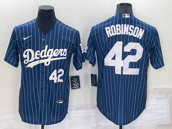 Men's Los Angeles Dodgers #42 Jackie Robinson Navy Cool Base Stitched Jersey->los angeles dodgers->MLB Jersey