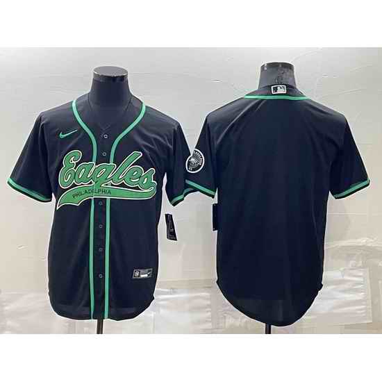 Men Philadelphia Eagles Blank Navy Stitched Jersey->philadelphia eagles->NFL Jersey