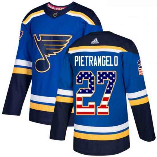 Youth Adidas St Louis Blues #27 Alex Pietrangelo Authentic Blue USA Flag Fashion NHL Jersey->youth nhl jersey->Youth Jersey