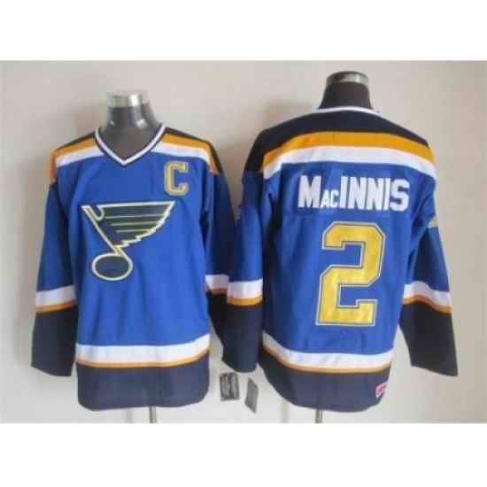 NHL St.Louis Blues #2 MacINNIS blue jerseys->st.louis blues->NHL Jersey