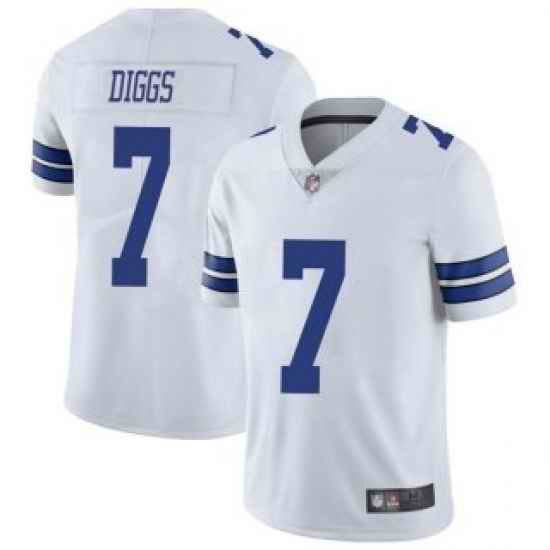 Men Nike Dallas Cowboys Trevon Diggs #7 White Vapor Limited Stitched Jersey->cleveland browns->NFL Jersey