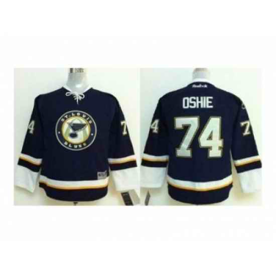 Youth NHL Jerseys St. Louis Blues #74 Oshie black->youth nhl jersey->Youth Jersey