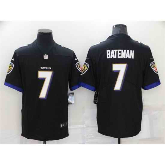 Men Baltimore Ravens #7 Rashod Bateman Black Vapor Untouchable Limited Stitched Jersey->buffalo bills->NFL Jersey