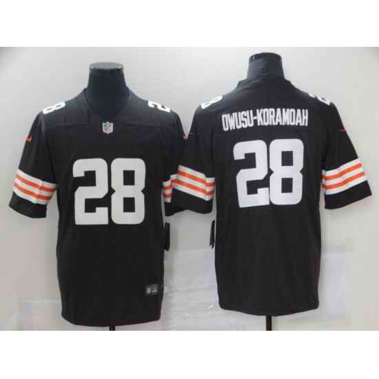 Men Cleveland Browns #28 Owusu-koramoah brown 2021 Vapor Untouchable Limited Player Nike NFL Jersey->cleveland browns->NFL Jersey