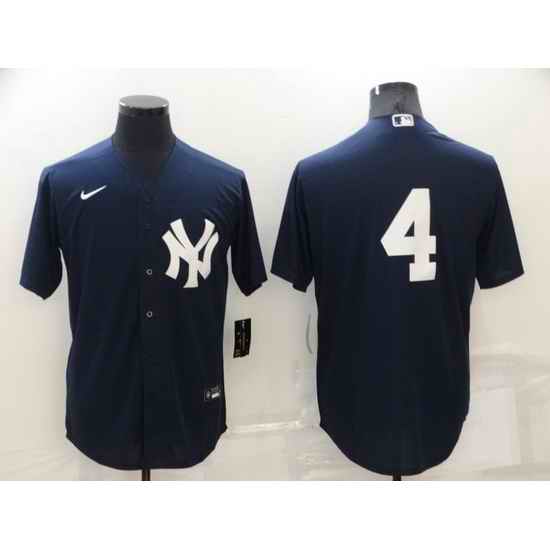 Men New York Yankees #4 Lou Gehrig Navy Cool Base Stitched jersey->new york yankees->MLB Jersey