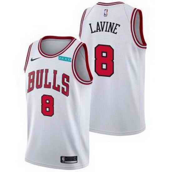 Men's Chicago Bulls #8 Zach LaVine White Edition Swingman Stitched Basketball Jersey->chicago bulls->NBA Jersey