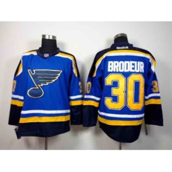 NHL St.Louis Blues #30 Brodeur blue jerseys->st.louis blues->NHL Jersey