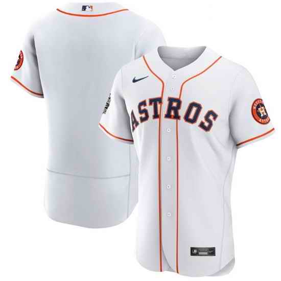 Men Houston Astros Blank White 2022 World Series Flex Base Stitched Baseball Jersey->philadelphia phillies->MLB Jersey