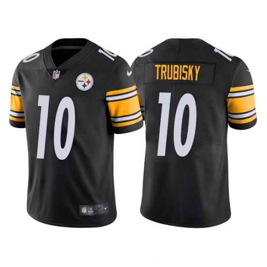 Men's Pittsburgh Steelers #10 Mitchell Trubisky Black Vapor Untouchable Limited Stitched Jersey->los angeles chargers->NFL Jersey