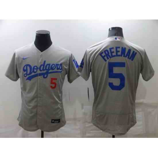Youth Nike Los Angeles Dodgers #5 Freddie Freeman Gray Stitched Baseball Jersey->youth mlb jersey->Youth Jersey