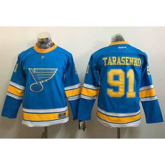 Blues #91 Vladimir Tarasenko Light Blue 2017 Winter Classic Stitched Youth NHL Jersey->youth nhl jersey->Youth Jersey