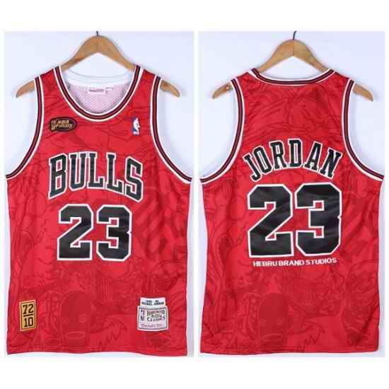 Men Chicago Bulls #23 Michael Jordan Red 1995 96 Throwback Stitched Jersey->cleveland cavaliers->NBA Jersey