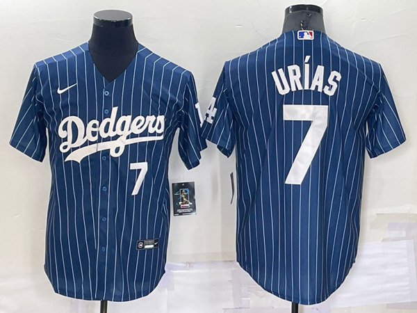 Men's Los Angeles Dodgers #7 Julio Urias Navy Cool Base Stitched Baseball Jersey->los angeles dodgers->MLB Jersey