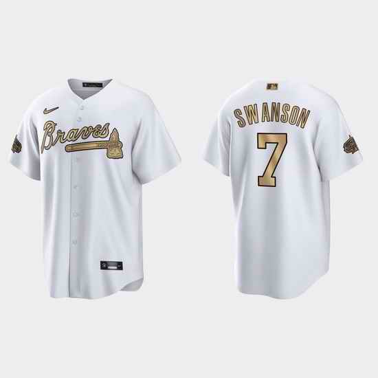 Men Dansby Swanson Atlanta Braves 2022 Mlb All Star Game White  Jersey->2022 all star->MLB Jersey