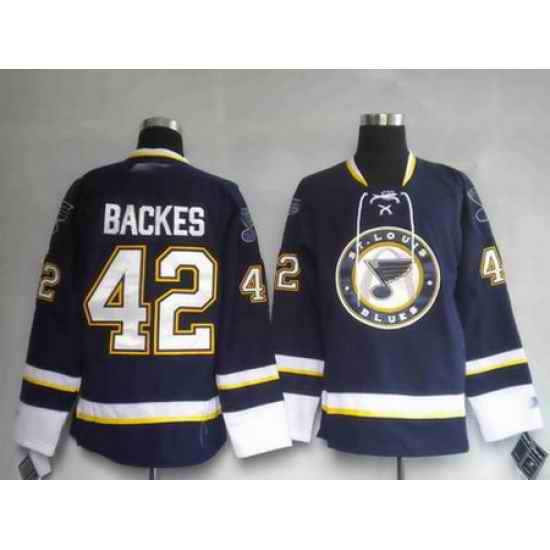 St. Louis Blues #42 BACKES Third Jersey->st.louis blues->NHL Jersey