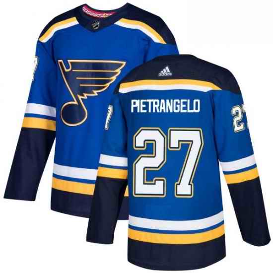 Mens Adidas St Louis Blues #27 Alex Pietrangelo Premier Royal Blue Home NHL Jersey->st.louis blues->NHL Jersey