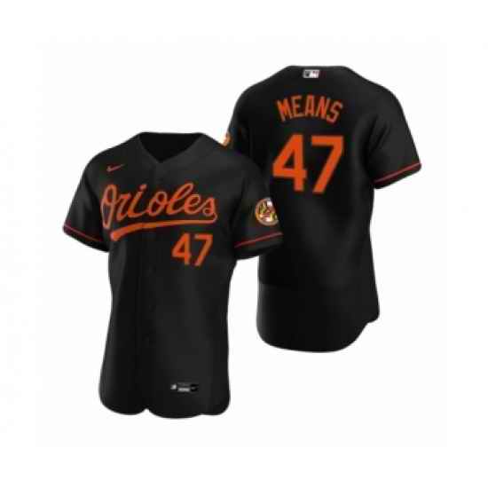 Men's Baltimore Orioles #47 John Means Nike Black Authentic 2020 Alternate Jersey->cincinnati reds->MLB Jersey