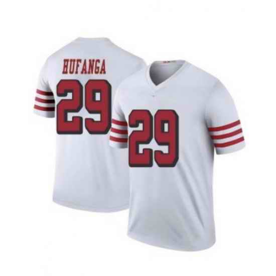 Men San Francisco 49ers #29 Talanoa Hufanga White Stitched Football Jersey->san francisco 49ers->NFL Jersey