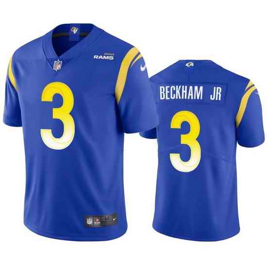 Men Los Angeles Rams #3 Odell Beckham Jr  2021 Royal Vapor Untouchable Limited Stitched Football Jersey->los angeles chargers->NFL Jersey