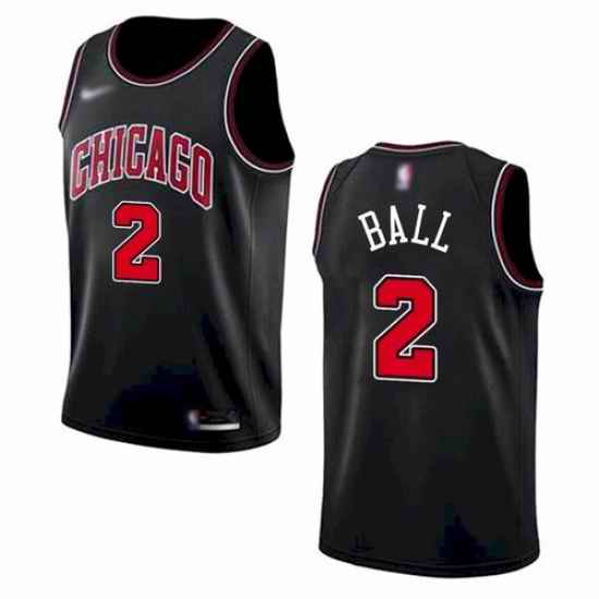 Men Chicago Bulls #2 Lonzo Ball Black 2021 Nike Swingman Stitched Jersey->chicago bulls->NBA Jersey