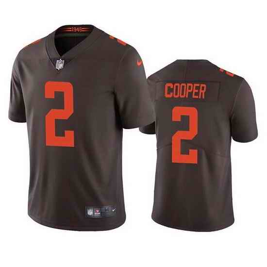 Men Cleveland Browns #2 Amari Cooper Brown Color Rush Vapor Untouchable Limited Stitched jersey->cleveland browns->NFL Jersey