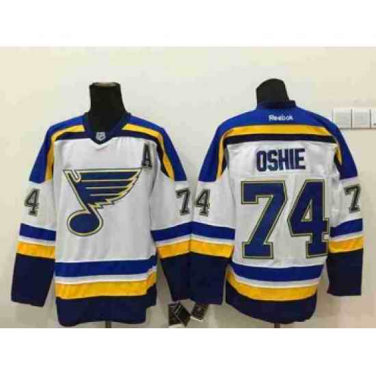 nhl jerseys st. louis blues #74 oshie white[patch A]->st.louis blues->NHL Jersey