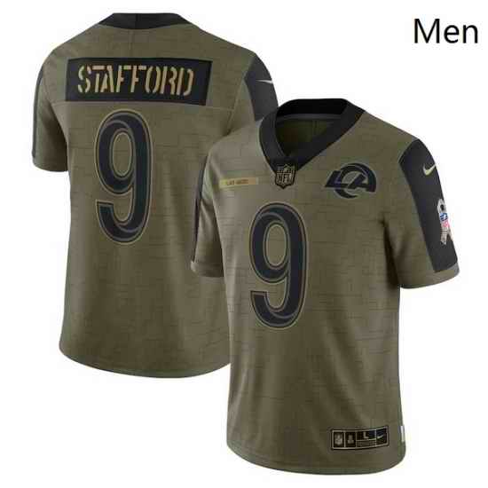 Men's Los Angeles Rams Matthew Stafford Nike Olive 2021 Salute To Service Limited Player Jersey->miami dolphins->NFL Jersey