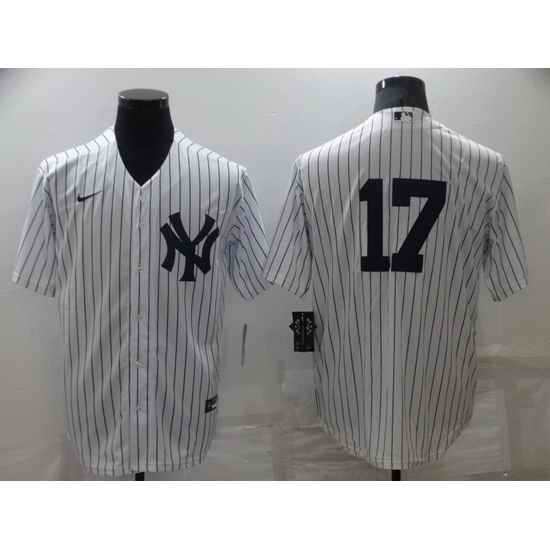 Men New York Yankees #17 Aaron Boone White Cool Base Stitched Baseball jersey->new york yankees->MLB Jersey