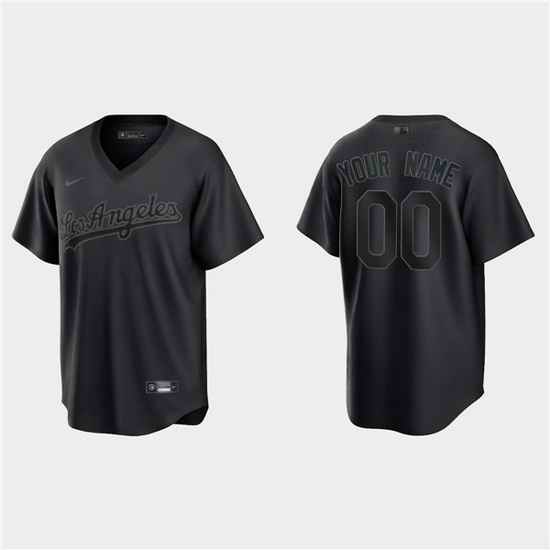 Men Los Angeles Dodgers Active Player Custom Black Pitch Black Fashion Replica Stitched Jersey->san diego padres->MLB Jersey
