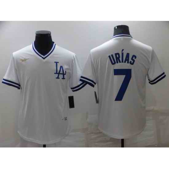 Men's Los Angeles Dodgers #7 Julio Urias White Stitched Baseball Jersey->los angeles dodgers->MLB Jersey