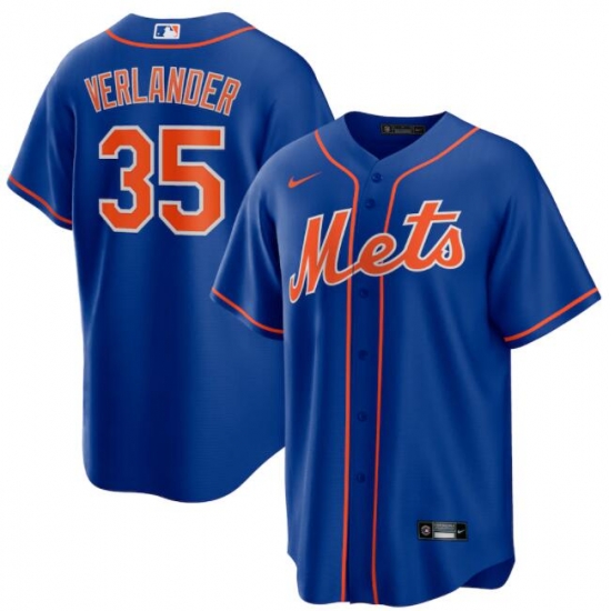 Youth New York Mets Justin Verlander  #35 Royal Blue Cool Base Stitched MLB jersey->boston celtics->NBA Jersey