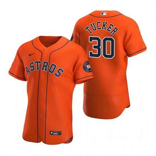 Men Houston Astros #30 Kyle Tucker Orange Flex Base Stitched Jersey->houston astros->MLB Jersey