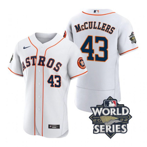 Astros #43 Lance Mccullers White Nike 2022 World Series Flexbase Jersey->houston astros->MLB Jersey