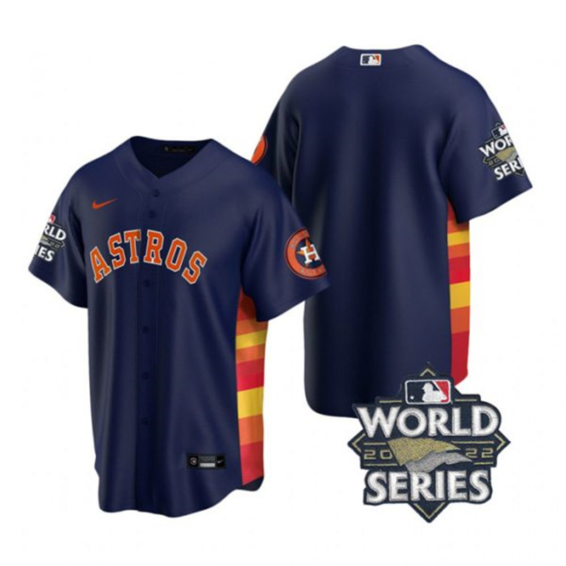 Astros Blank Navy Nike 2022 World Series Cool Base Jersey->houston astros->MLB Jersey