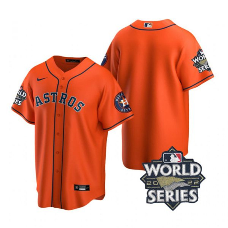 Astros Blank Orange Nike 2022 World Series Cool Base Jersey->houston astros->MLB Jersey
