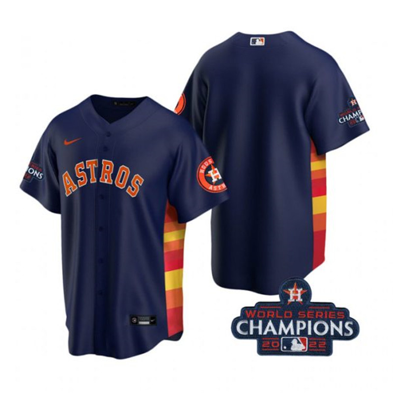 Astros Blank Vazquez Navy 2022 World Series Champions Cool Base Jersey->houston astros->MLB Jersey