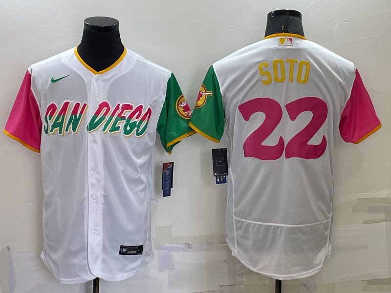 Padres #22 Juan Soto White Nike 2022 City Connect Flexbase Jersey->san diego padres->MLB Jersey