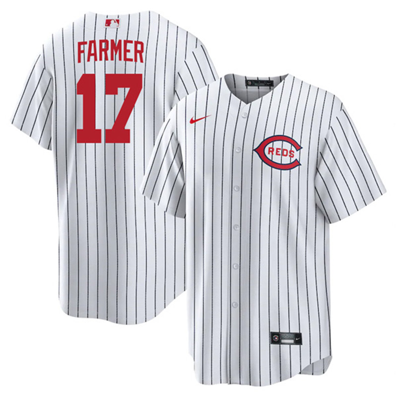 Reds #17 Kyle Farmer White Nike 2022 Field of Dreams Cool Base Jersey->cincinnati reds->MLB Jersey