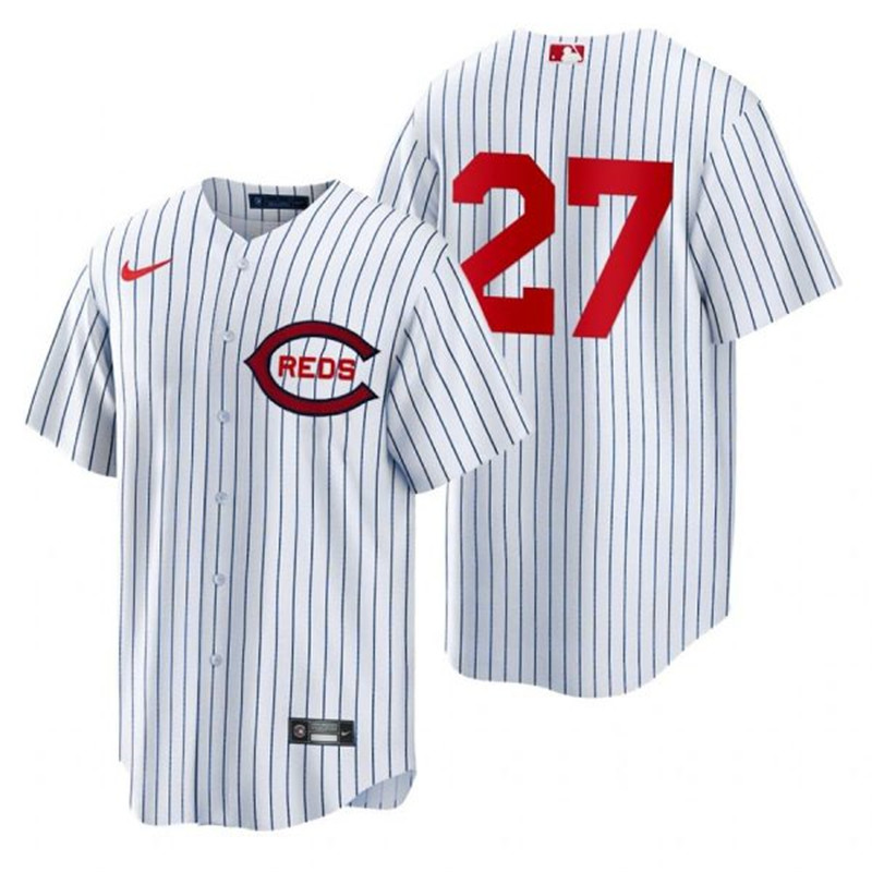 Reds #27 Jake Fraley White Nike 2022 Field of Dreams Cool Base Jersey->cincinnati reds->MLB Jersey