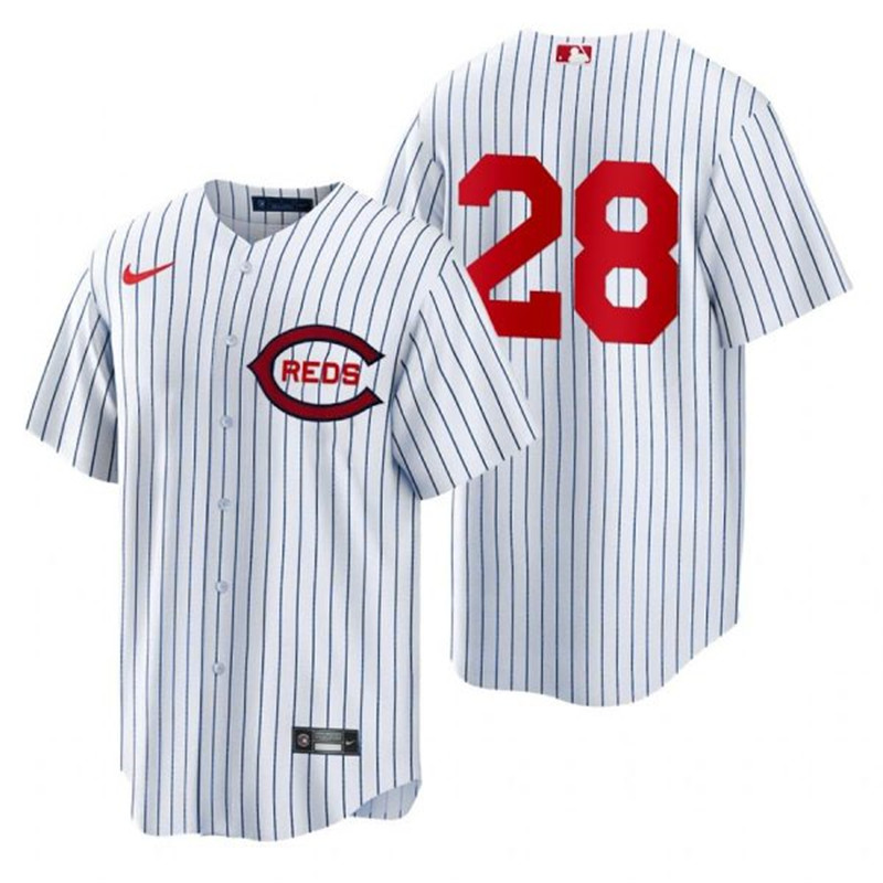 Reds #28 Austin Romine White Nike 2022 Field of Dreams Cool Base Jersey->cincinnati reds->MLB Jersey