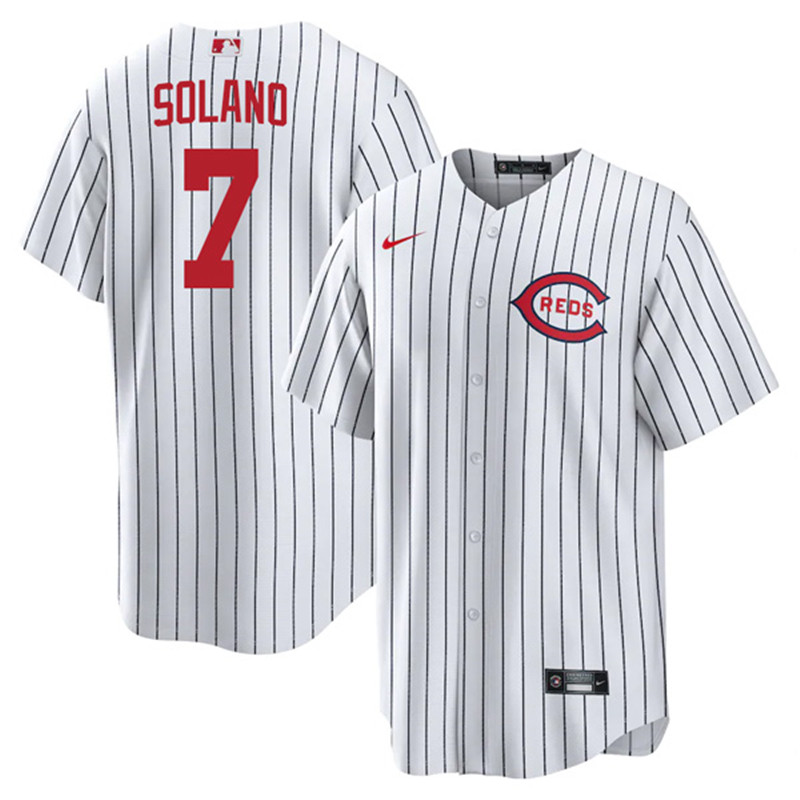Reds #7 Donovan Solano White Nike 2022 Field of Dreams Cool Base Jersey->cincinnati reds->MLB Jersey