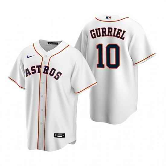 Men Houston Astros #10 Yuli Gurriel White Cool Base Stitched Jersey->houston astros->MLB Jersey