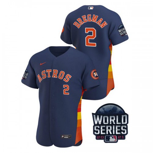 Houston Houston Astros #2 Alex Bregman Men’s Nike 150th Anniversary 2021 World Series Authentic MLB Jersey – Navy Men’s->houston astros->MLB Jersey