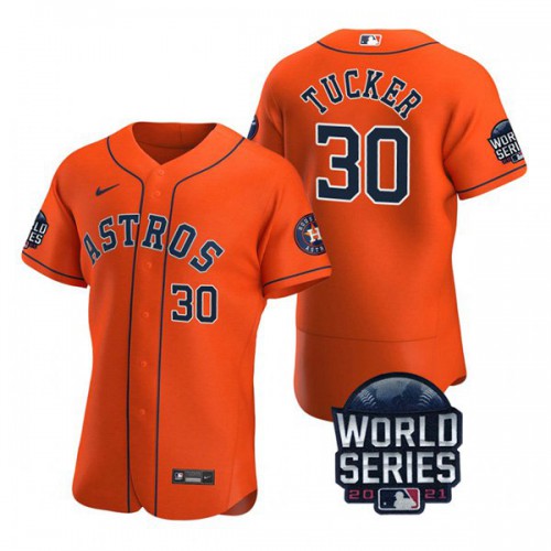 Houston Houston Astros #30 Kyle Tucker Men’s Nike 150th Anniversary 2021 World Series Authentic MLB Jersey – Orange Men’s->youth mlb jersey->Youth Jersey