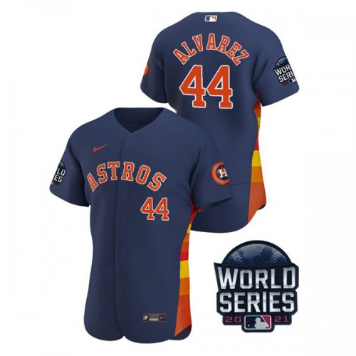 Houston Houston Astros #44 Yordan Alvarez Men’s Nike 150th Anniversary 2021 World Series Authentic MLB Jersey – Navy Men’s->houston astros->MLB Jersey